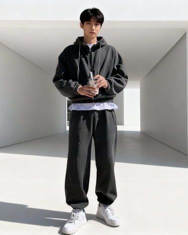 GS No. 94 Grey Zip-up Hoodie/Sweatpants – Gentleman's Seoul