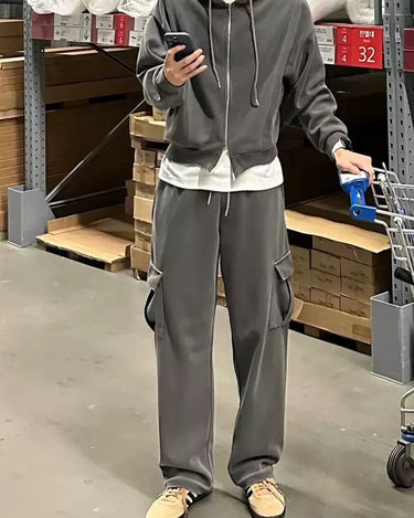 GS No. 94 Grey Zip - up Hoodie/Sweatpants - Gentleman's Seoul - 