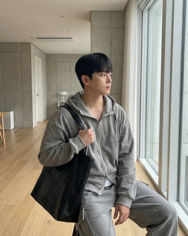 GS No. 94 Grey Zip-up Hoodie/Sweatpants – Gentleman's Seoul
