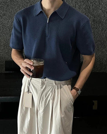 GS No. 95 Knit Quarter - zip Polo - Gentleman's Seoul - 