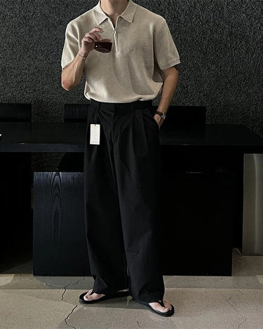 GS No. 95 Knit Quarter - zip Polo - Gentleman's Seoul - 