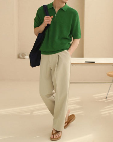 GS No. 95 Knit Quarter - zip Polo - Gentleman's Seoul - 