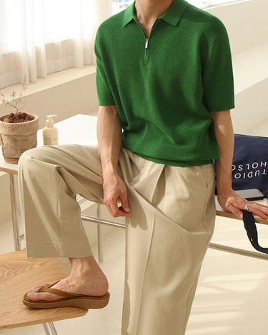 GS No. 95 Knit Quarter - zip Polo - Gentleman's Seoul - 