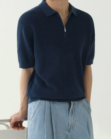 GS No. 95 Knit Quarter - zip Polo - Gentleman's Seoul - 