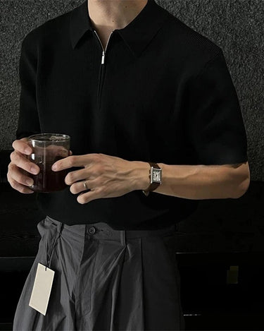 GS No. 95 Knit Quarter - zip Polo - Gentleman's Seoul - 