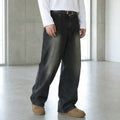 GS No. 97 Washed Black Loose Jeans - Gentleman's Seoul - 