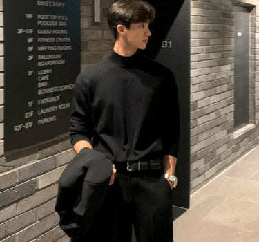 GS No. 1 Plush Turtleneck Sweater - Gentleman's Seoul -