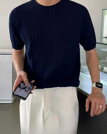 GS No. 101 Korean Knitted T-shirt - Gentleman's Seoul -