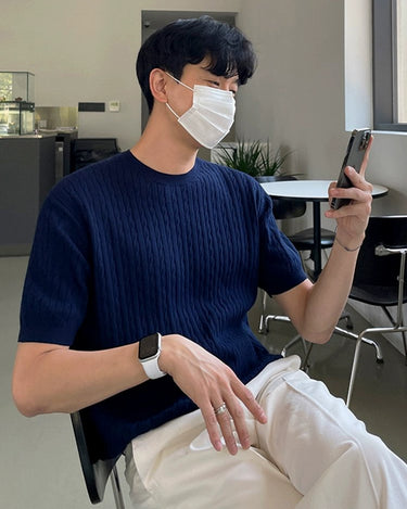 GS No. 101 Korean Knitted T-shirt - Gentleman's Seoul -