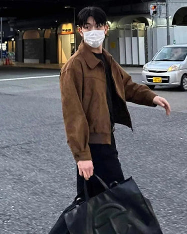 GS No. 111 Suede Bomber Jacket - Gentleman's Seoul -