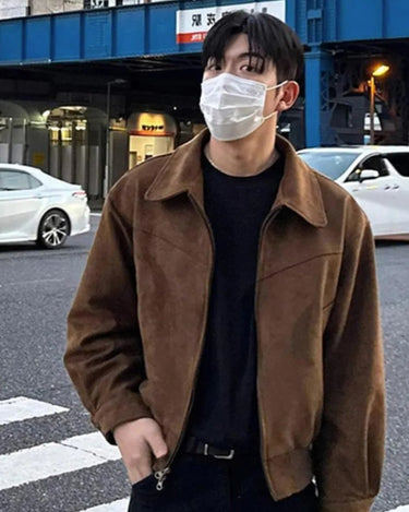 GS No. 111 Suede Bomber Jacket - Gentleman's Seoul -