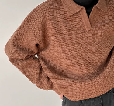 GS No. 114 Knitted Collared Sweater - Gentleman's Seoul -