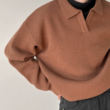 GS No. 114 Knitted Collared Sweater - Gentleman's Seoul -