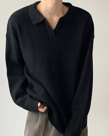 GS No. 114 Knitted Collared Sweater - Gentleman's Seoul -