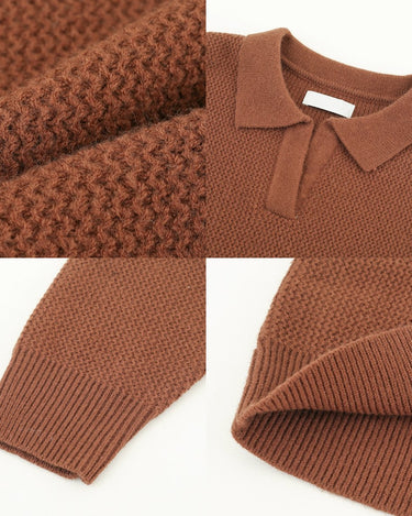 GS No. 114 Knitted Collared Sweater - Gentleman's Seoul -