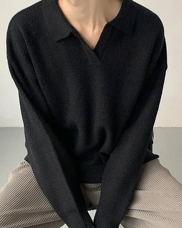 GS No. 114 Knitted Collared Sweater - Gentleman's Seoul -