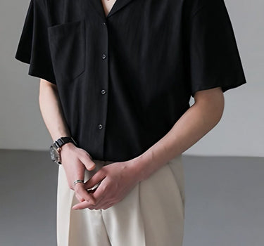 GS No. 119 Loose Short-sleeves Shirt - Gentleman's Seoul -