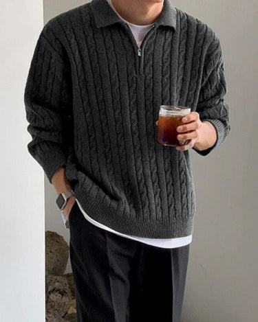 GS No. 122 Half-zip Sweater - Gentleman's Seoul -
