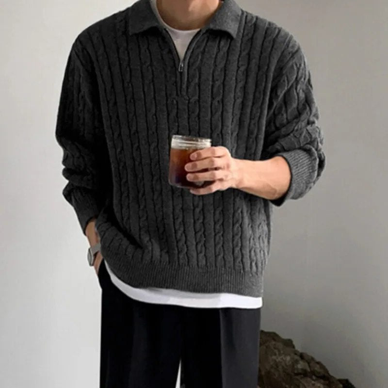 GS No. 122 Half-zip Sweater - Gentleman's Seoul -