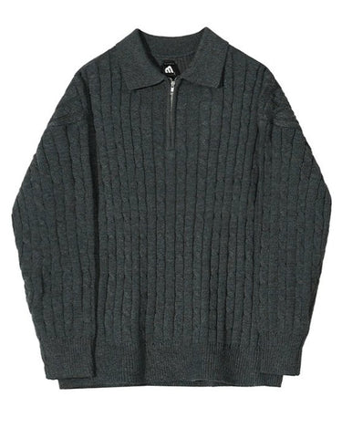 GS No. 122 Half-zip Sweater - Gentleman's Seoul -