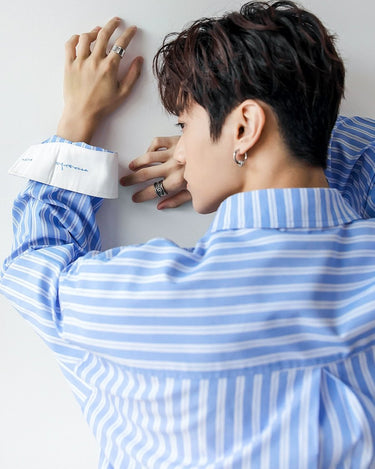 GS No. 125 Loose Striped Shirt - Gentleman's Seoul -