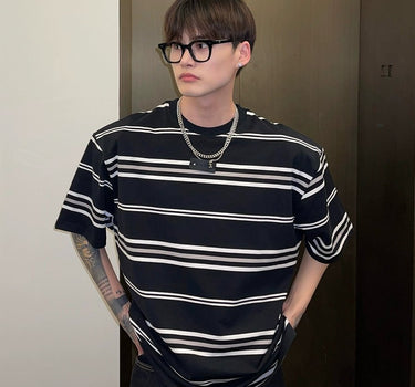 GS No. 133 Korean Striped T-shirt - Gentleman's Seoul -