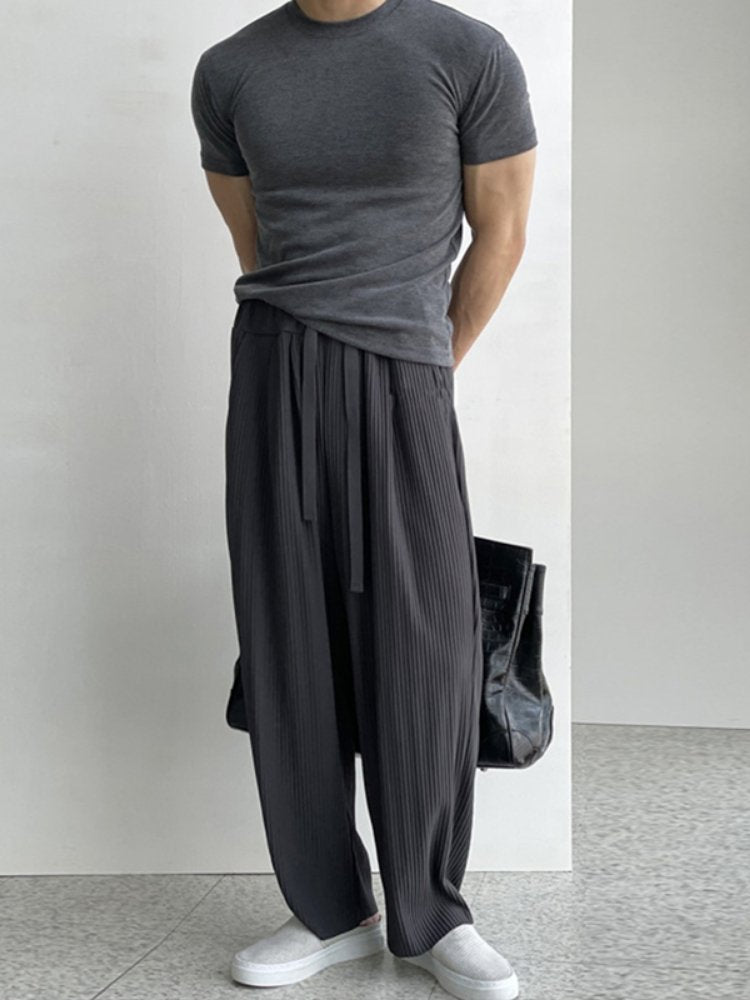 GS No. 146 Pleated Loose Sweatpants - Gentleman's Seoul -