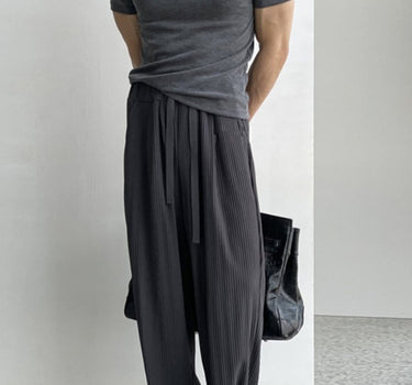 GS No. 146 Pleated Loose Sweatpants - Gentleman's Seoul -