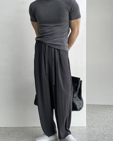 GS No. 146 Pleated Loose Sweatpants - Gentleman's Seoul -