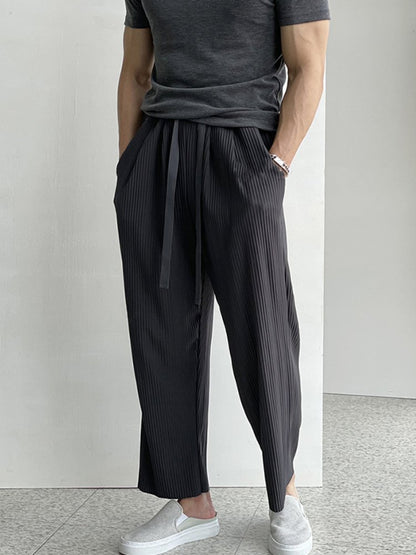 GS No. 146 Pleated Loose Sweatpants - Gentleman's Seoul -