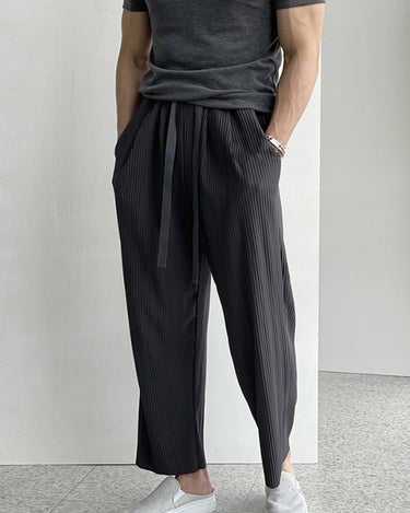 GS No. 146 Pleated Loose Sweatpants - Gentleman's Seoul -