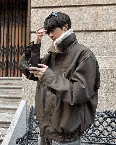 GS No. 155 Leather Fur Jacket - Gentleman's Seoul -