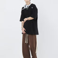 GS No. 163 Striped Loose Jogger Pants - Gentleman's Seoul -