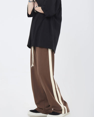 GS No. 163 Striped Loose Jogger Pants - Gentleman's Seoul -