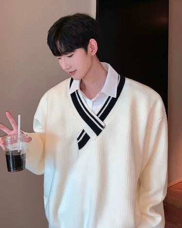 GS No. 164 V-neck Sweater - Gentleman's Seoul -