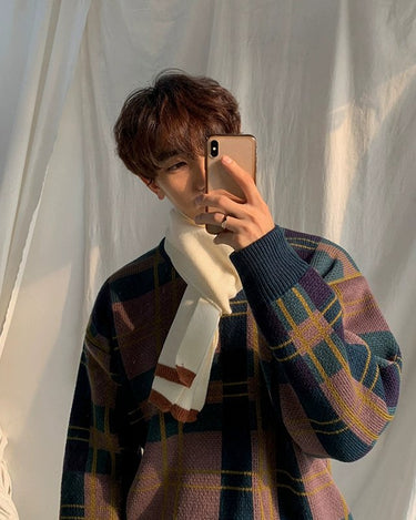 GS No. 169 Block Plaid Pullover - Gentleman's Seoul -