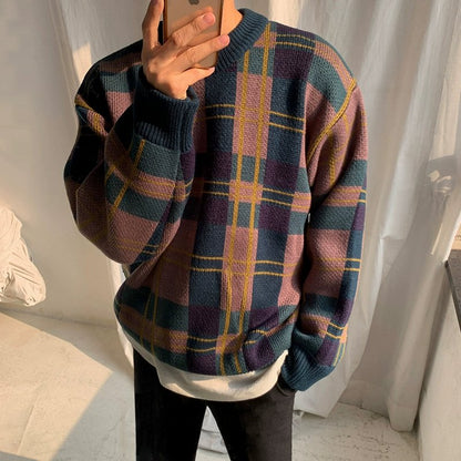 GS No. 169 Block Plaid Pullover - Gentleman's Seoul -