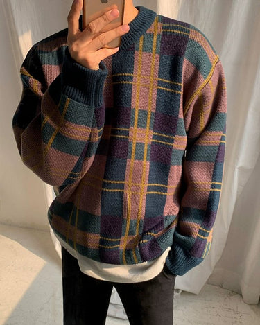 GS No. 169 Block Plaid Pullover - Gentleman's Seoul -