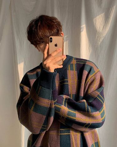 GS No. 169 Block Plaid Pullover - Gentleman's Seoul -