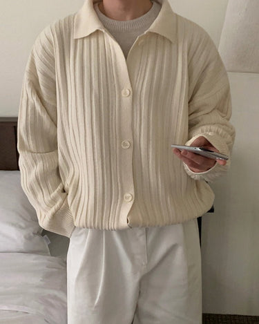 GS No. 188 Striped Cardigan - Gentleman's Seoul -