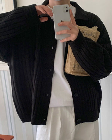 GS No. 188 Striped Cardigan - Gentleman's Seoul -