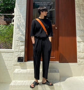 GS No. 46 Pleated Oversized T-Shirt and Pants - Gentleman's Seoul -