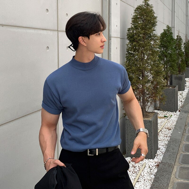 GS No. 59 High-neck Knitted T-shirt – Gentleman's Seoul