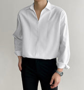 GS No. 72 V-neck Collared Shirt - Gentleman's Seoul