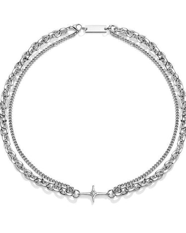 GS No. 83 Pendant Double-layer Necklace - Gentleman's Seoul -