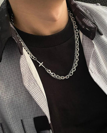 GS No. 83 Pendant Double-layer Necklace - Gentleman's Seoul -