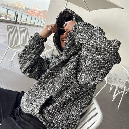 GS No. 85 Tweed Loose Hoodie - Gentleman's Seoul -