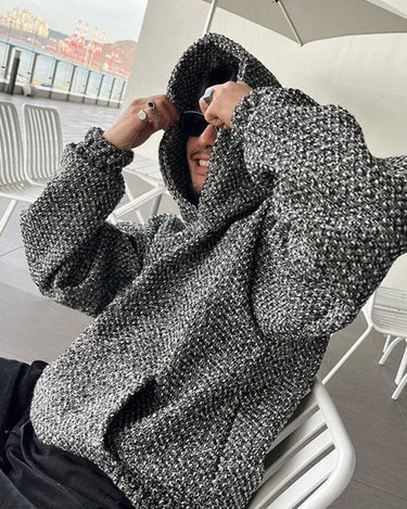 GS No. 85 Tweed Loose Hoodie - Gentleman's Seoul -