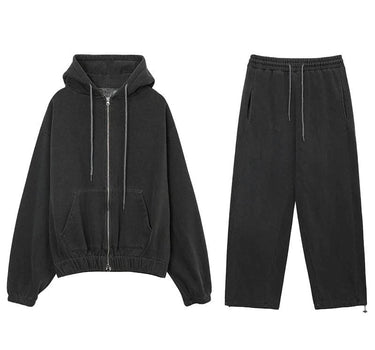 GS No. 94 Grey Zip-up Hoodie and Sweatpants - Gentleman's Seoul -