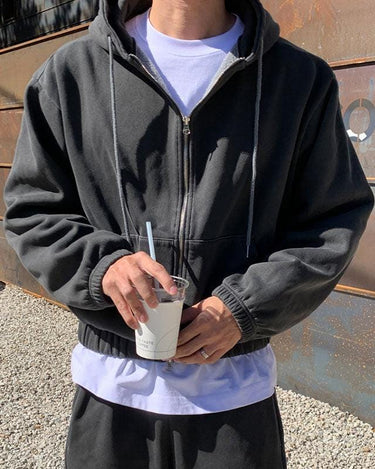 GS No. 94 Grey Zip-up Hoodie and Sweatpants - Gentleman's Seoul -